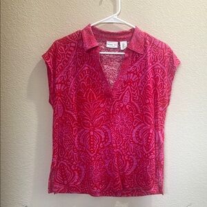 🩷 v neck collared linen tee ❤️